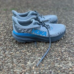 Hoka  Gray and Blue Running Shoes